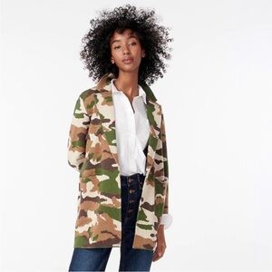 J. Crew Sophie Camo Long Cardigan
